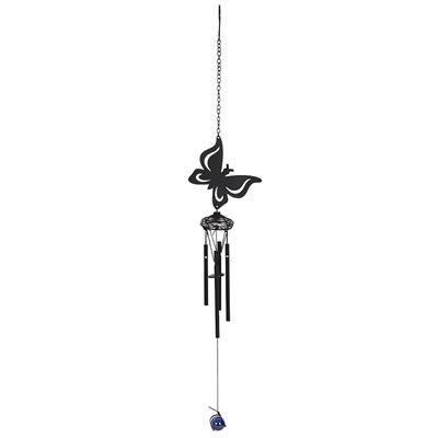 Butterfly Chime Black Silhouette